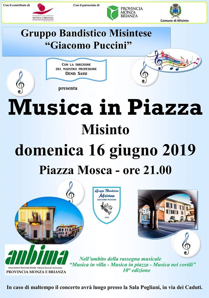 Concerto: "Musica in Piazza" - Gruppo Bandistico Misintese "Giacomo Puccini"