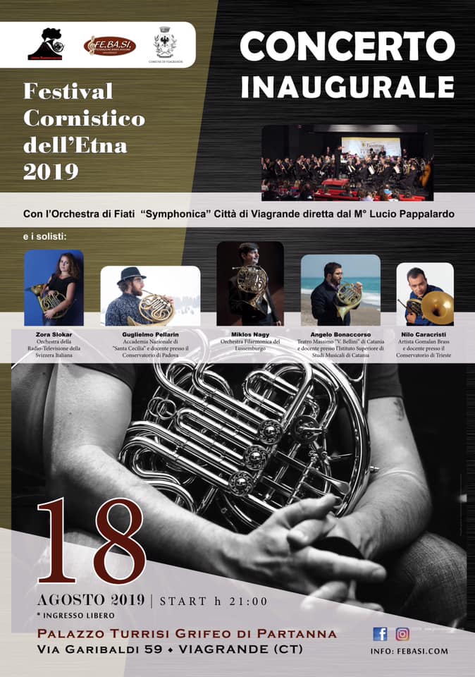 Concerto sinfonico di inaugurazione del Festival Cornistico dell'Etna 2019