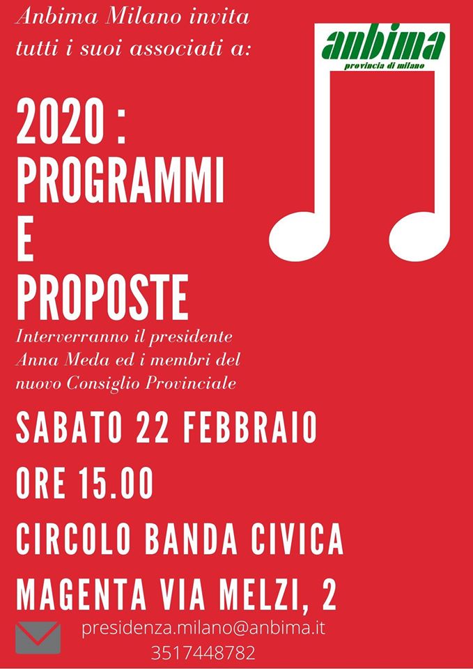 2020: Programmi e Proposte - Anbima Milano