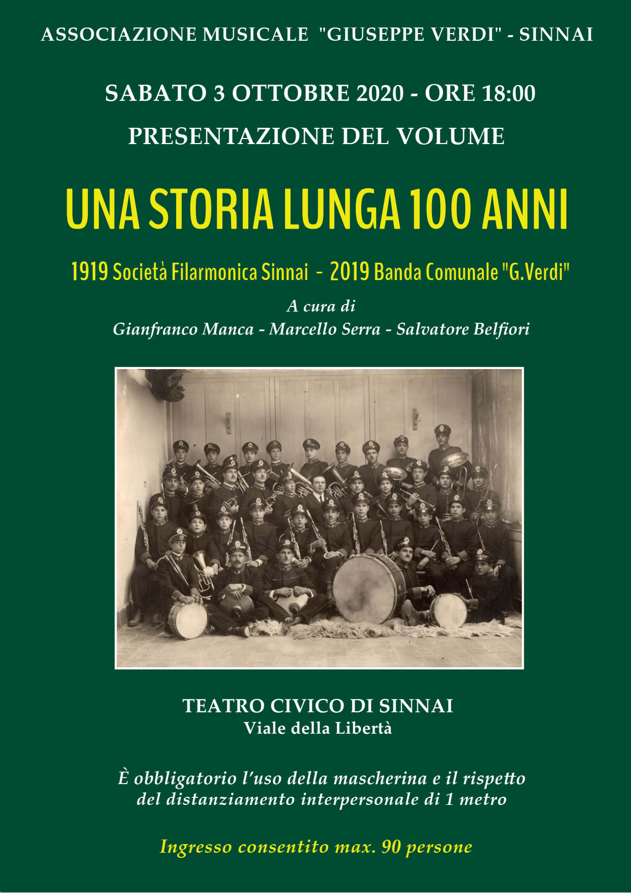 Presentazione volume "Una storia lunga 100 anni" - Associazione Musicale "Giuseppe Verdi" - Sinnai