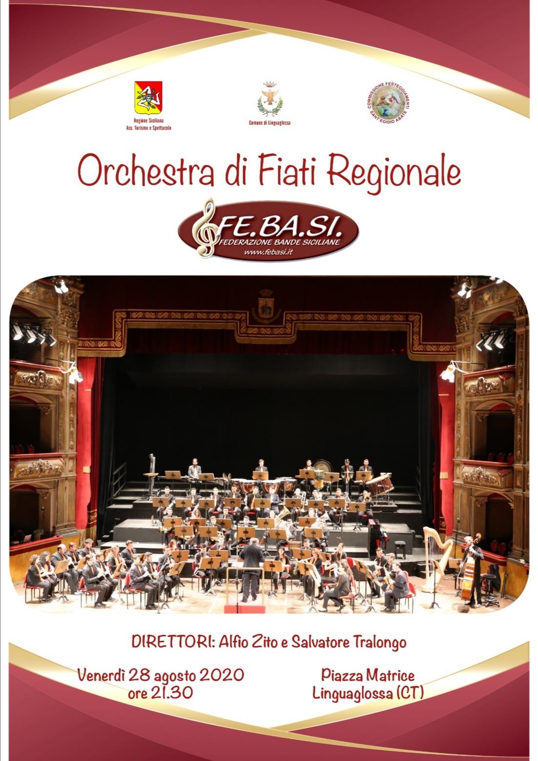 Concerto: Orchestra di Fiati Regionale della Federazione Bande Siciliane a Linguaglossa