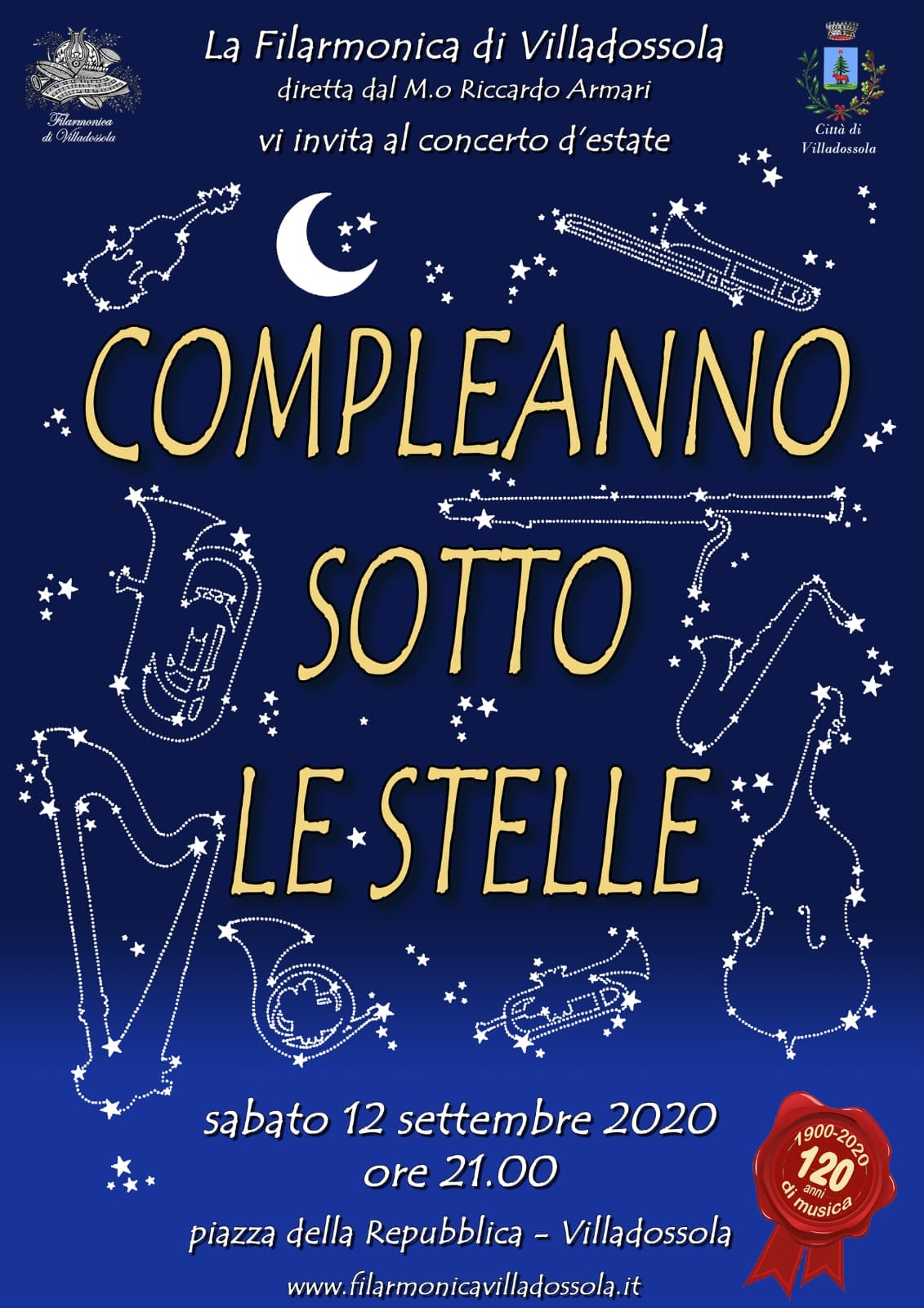 Concerto "Compleanno sotto le stelle" - Filarmonica di Villadossola
