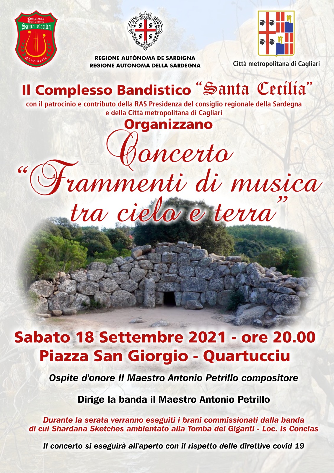 Concerto "Frammenti di Musica tra cielo e terra" - Complesso Bandistico "Santa Cecilia" di Quartucciu (EVENTO RIMANDATO)