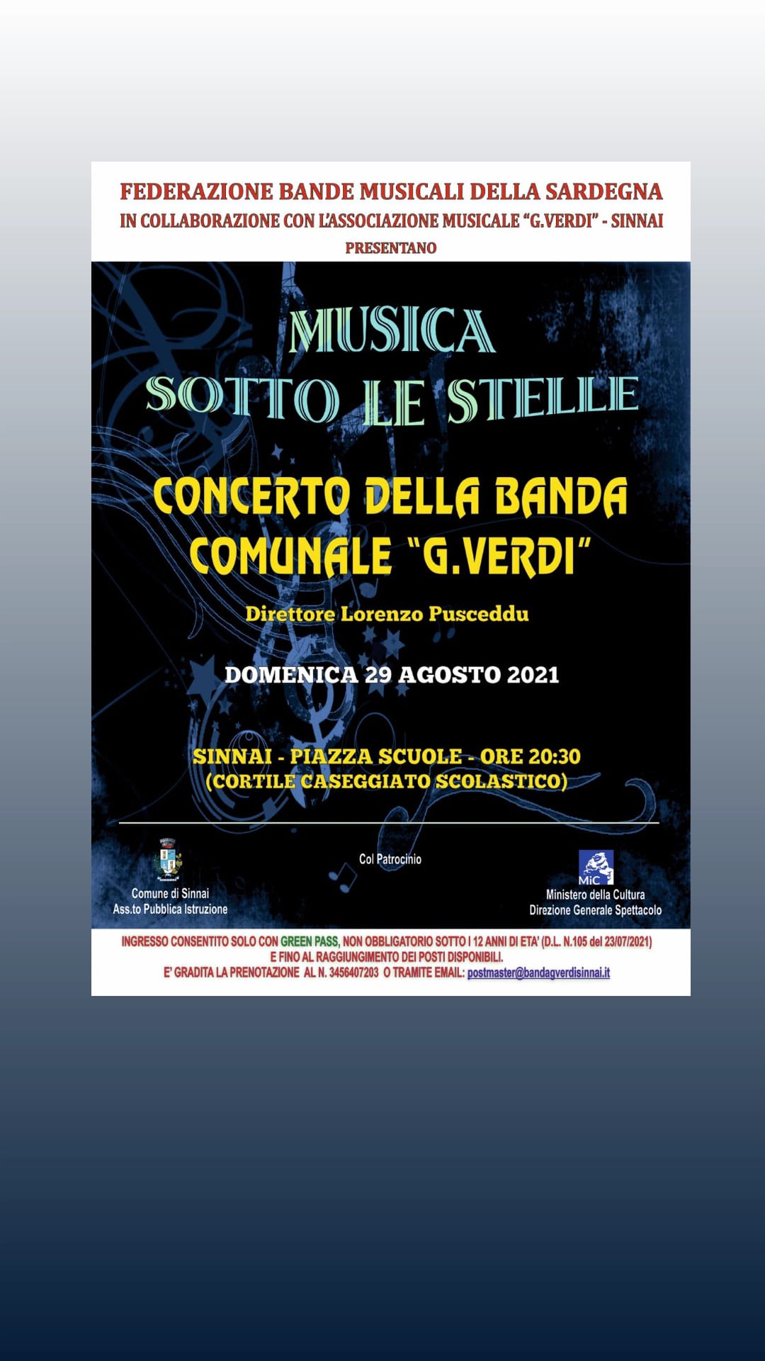 Musica sotto le stelle - Concerto "Pasticcio" - Banda Comunale G. Verdi di Sinnai