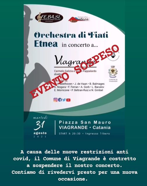 Concerto a Viagrande - Orchestra di Fiati Etnea (Evento Sospeso)