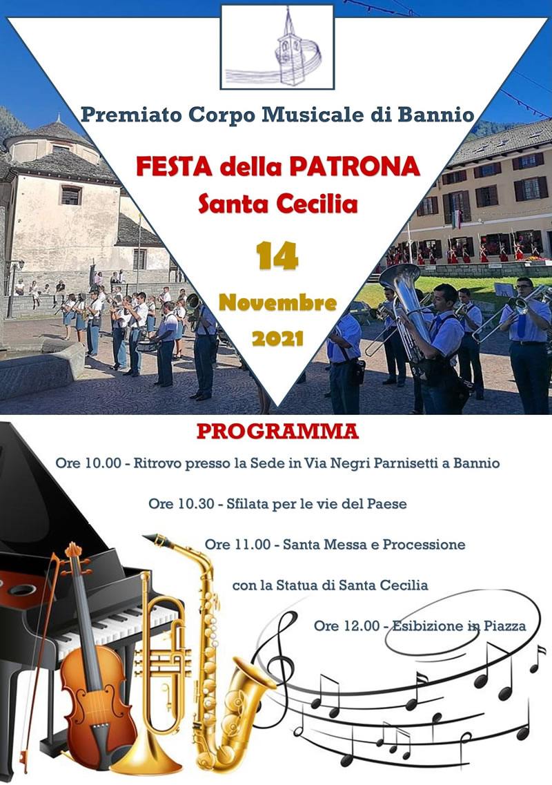 Festeggiamenti di Santa Cecilia - Premiato Corpo Musicale di Bannio