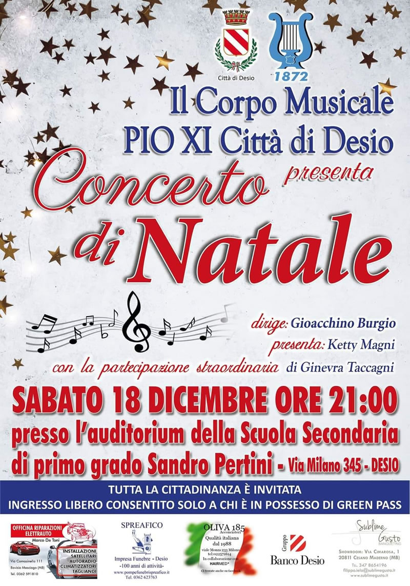 Concerto di Natale - Corpo Musicale Pio XI Città di Desio