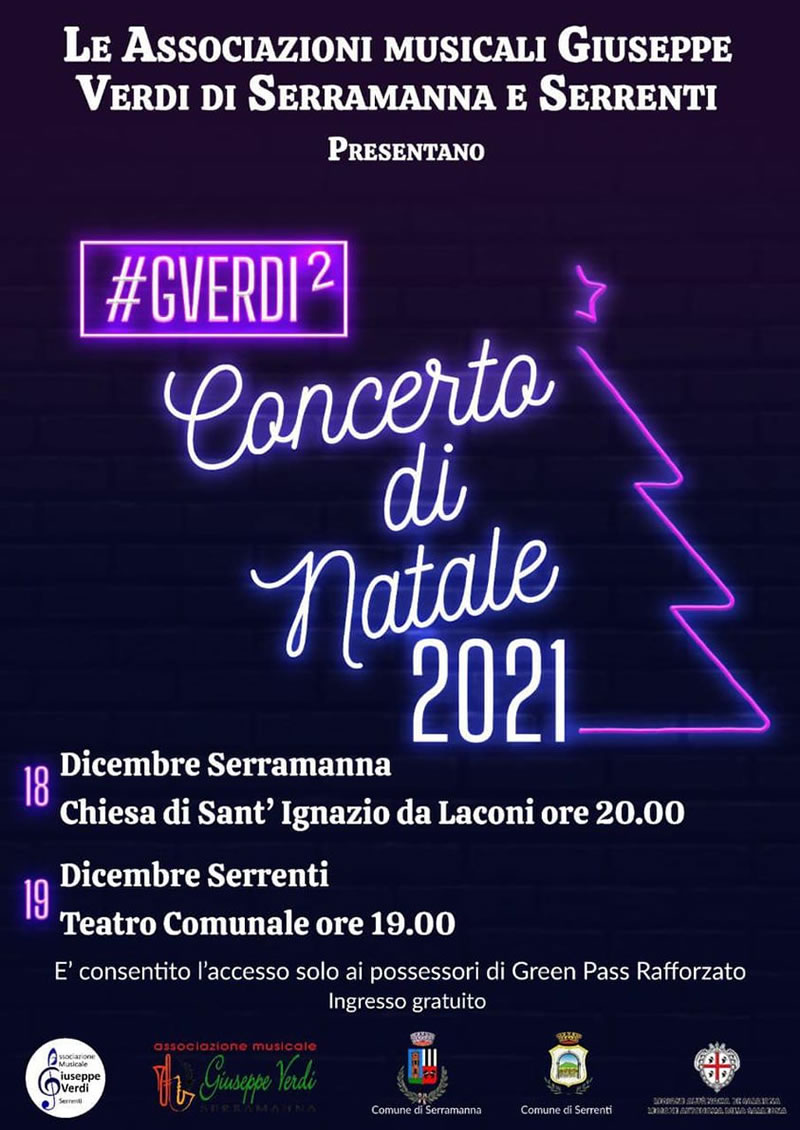 Concerto di Natale 2021 - Associazioni Musicali "G. Verdi" di Serramanna e Serrenti