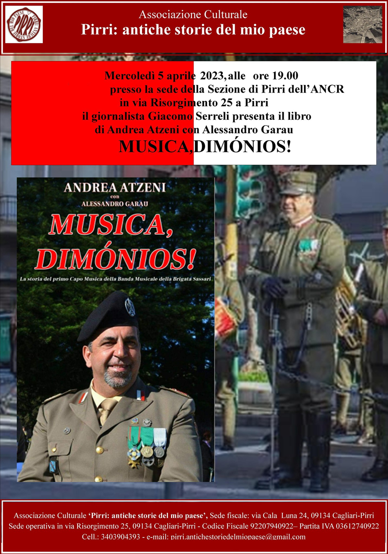 Presentazione del libro “Musica, Dimónios!” di A. Atzeni e A. Garau