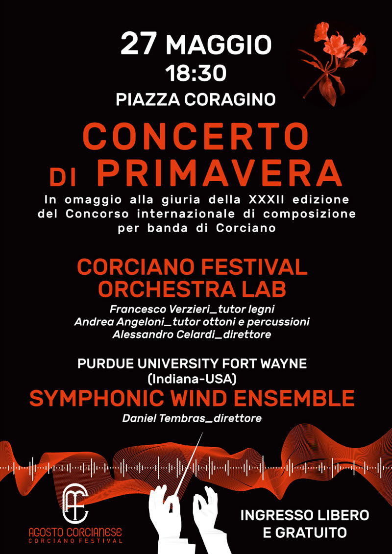 Concerto di Primavera - In omaggio alla Giuria della XXXII ed. del Concorso di Composizione di Corciano